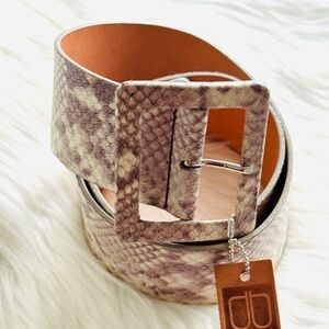 Brave Leather - White & Taupe Croc Leather - DANSI